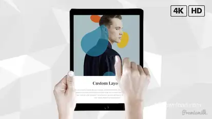 Pad Pro Web Promo | Black & White Hands Video Displays template preview
