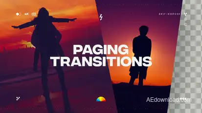 Paging Transitions for Premiere Pro Premiere Pro template preview