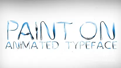 Paint On Animated Typeface Video Displays template preview
