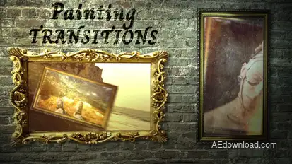 Painting Transitions Premiere Pro template preview