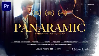 Pan Transitions Premiere Pro template preview