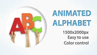 Paper Alphabet Video Displays template preview