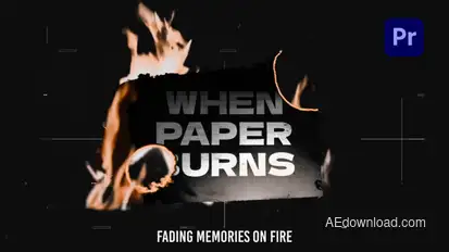 Paper Burn Stories Slides Premiere Pro template preview