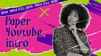 Paper Intro | MOGRT Premiere Pro template preview