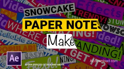 Paper Notes Maker - Titles and Lower Thirds Video Displays template preview