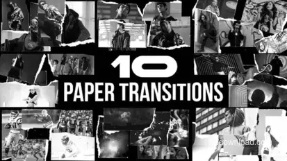 Paper Style Freeze Frame Transitions | MOGRT Premiere Pro template preview