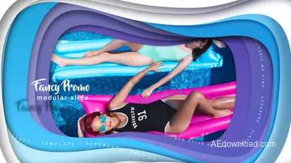 Papercut Slideshow Video Displays template preview