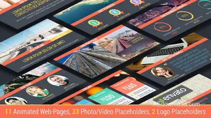 Parallax Website Presentation Video Displays template preview