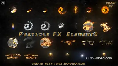 Particle FX Elements Video Displays template preview