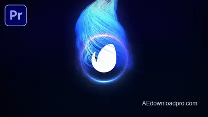 Particle Logo Premiere Pro template preview