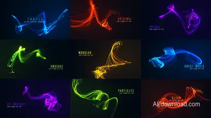 Particle Titles | Trails Video Displays template preview