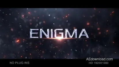 Particle Trailer Titles Video Displays template preview