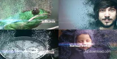 Particle World Slideshow Video Displays template preview