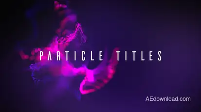 Particles Titles Video Displays template preview