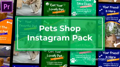 Pets Vertical Instagram Template MOGRT for Premier Pro Premiere Pro template preview