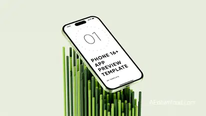 Phone 16 Plus App Preview Template Video Displays template preview