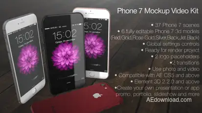 Phone 7 Mockup Video Kit Video Displays template preview
