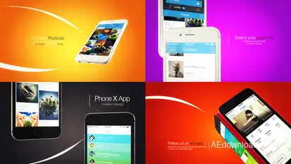 Phone 8 Modular App Intro Video Displays template preview