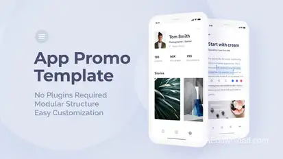 Phone App Promo Video Displays template preview
