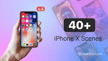 Phone X - 11, 12 Pro Max // App Promo Kit Video Displays template preview
