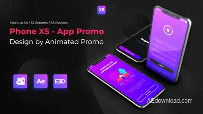 Phone XS Mockup - Full Kit Video Displays template preview