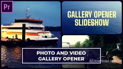 Photo and Video Gallery Opener Typography Multiscreen Opener | MOGRT Premiere Pro template preview