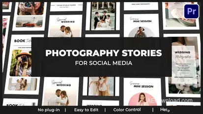 Photography Instagram Stories Premiere Pro template preview