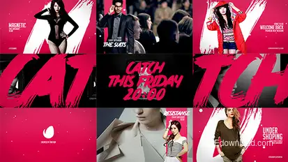 Pink Fashion Broadcast Video Displays template preview