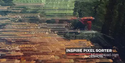 Pixel Sorter Slideshow Video Displays template preview