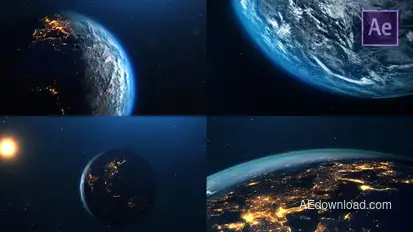 Planet Earth Video Displays template preview