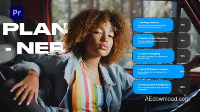 Planner Premiere Pro template preview