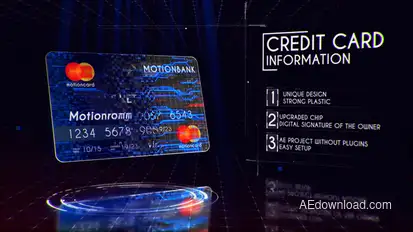 Plastic Card Presentation Video Displays template preview