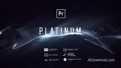 Platinum Luxury Titles MOGRT Premiere Pro template preview