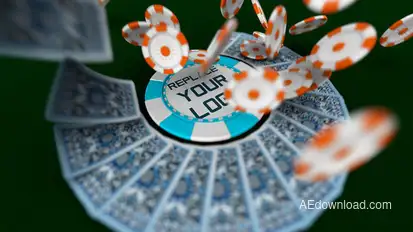 Playing Cards Logo Premiere Pro template preview