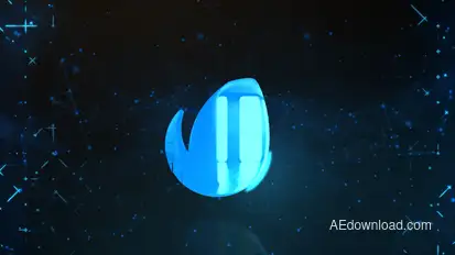 Plexus Glitch Logo Video Displays template preview