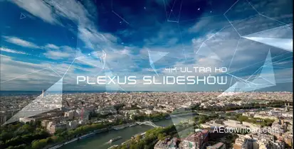 Plexus Slideshow 4K Video Displays template preview