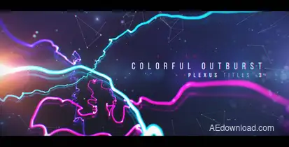 Plexus Titles 3 (Colorful Outburst) Video Displays template preview