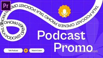Podcast Promo MOGRT for Premier Pro Premiere Pro template preview