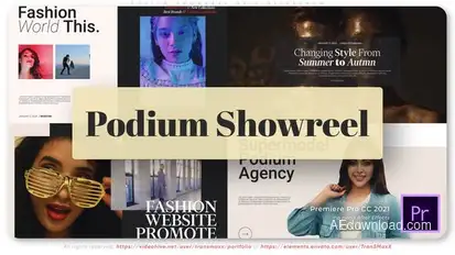 Podium Showreel Grid Slideshow Premiere Pro template preview