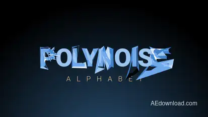PolyNoise Alphabet - Animated Typeface Video Displays template preview