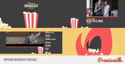 Popcorn Broadcast Package Video Displays template preview