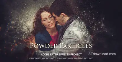 Powder Particles Video Displays template preview