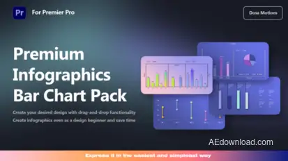 Premium bar chart pack | Infographics Premiere Pro template preview