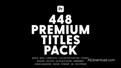 Premium Titles Pack for Premiere Pro Premiere Pro template preview