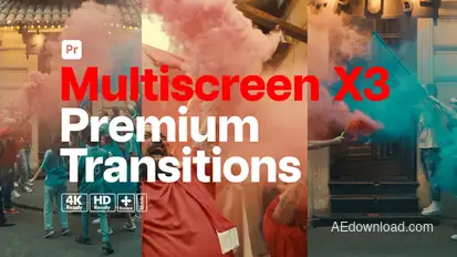 Premium Transitions Multiscreen X3 for Premiere Pro Premiere Pro template preview