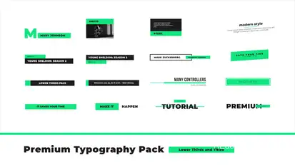 Premium Typography Pack Video Displays template preview