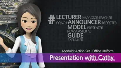 Presentation With Cathy: Office Uniform Video Displays template preview