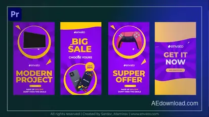 Product Promo Instagram Story MOGRT Premiere Pro template preview