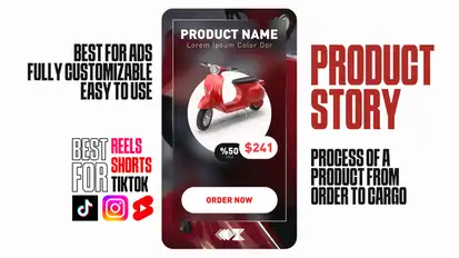 Product Story Premiere Pro template preview