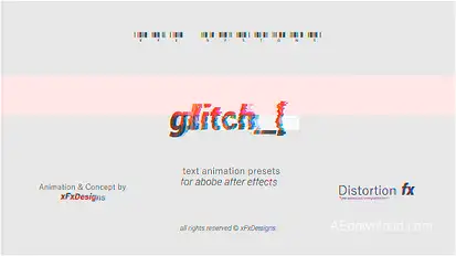 Project-x Glitch Text Maker Video Displays template preview